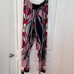 Sunny Leigh Multi Colored Stretch Wide Leg Pants